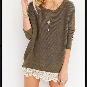 Urban Outfitters lace-trimmed sweater